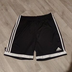 Adidas Black & White Stripes Soccer Shorts Size XL